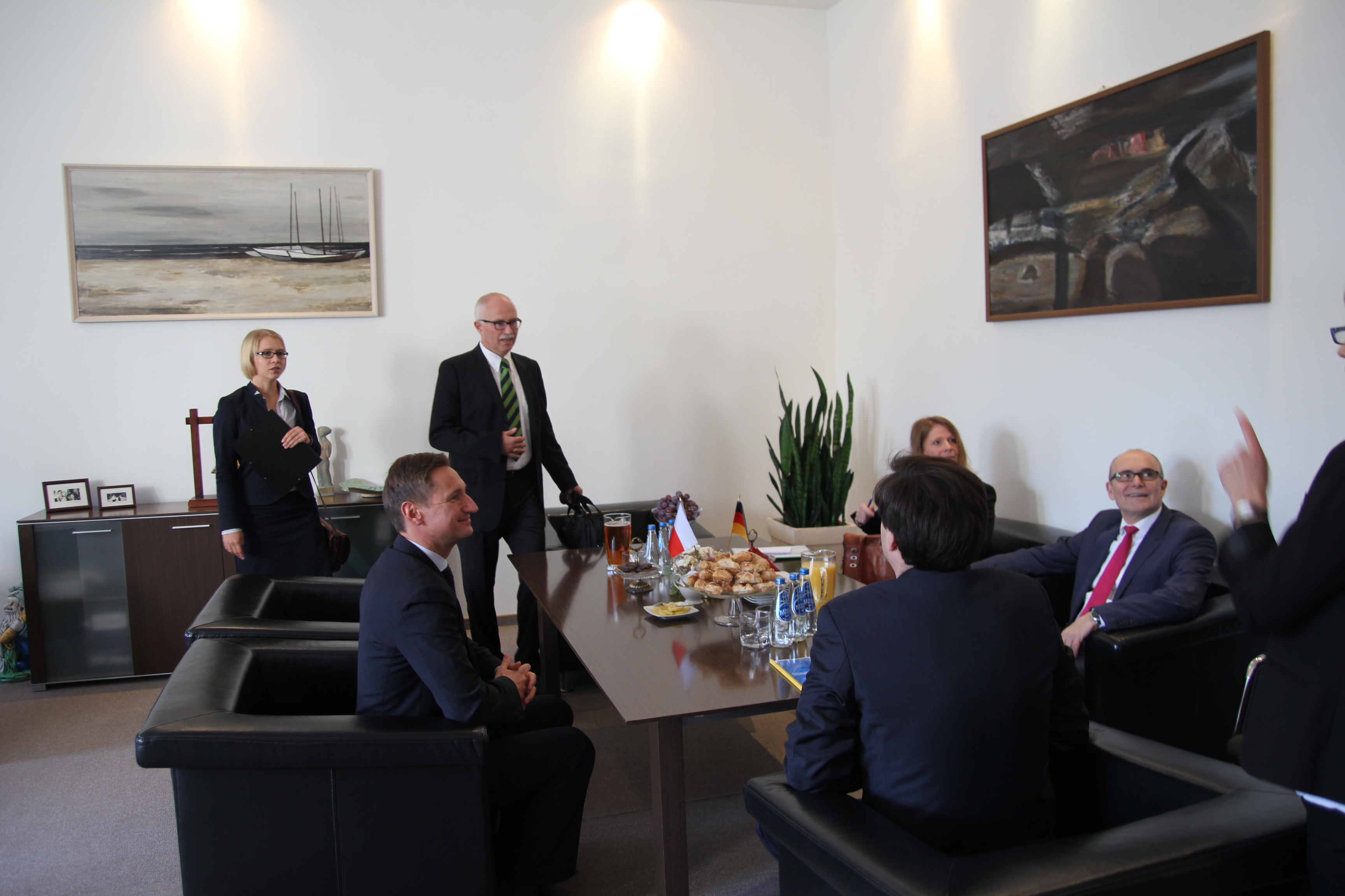 Przed oficjalną inauguracją prezentacji Meklemburgii-Pomorza Przedniego odbyło się spotkanie marszałka Województwa Zachodniopomorskiego Olgierda Geblewicza z premierem Erwinem Selleringiem