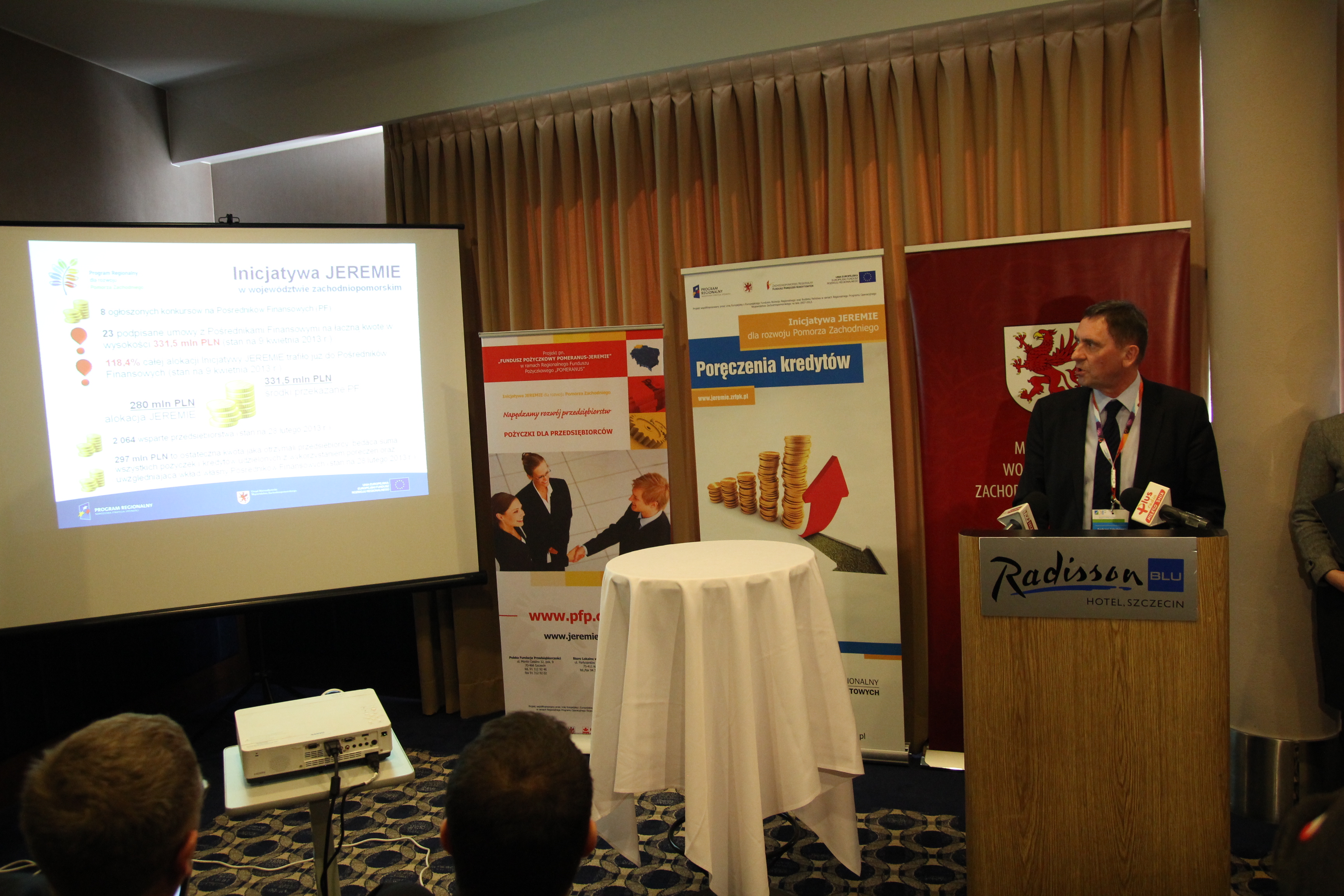 Wystąpienie wicemarszałka Andrzeja Jakubowskiego było krótkim podsumowaniem stanu wdrażania JEREMIE w Zachodniopomorskiem.