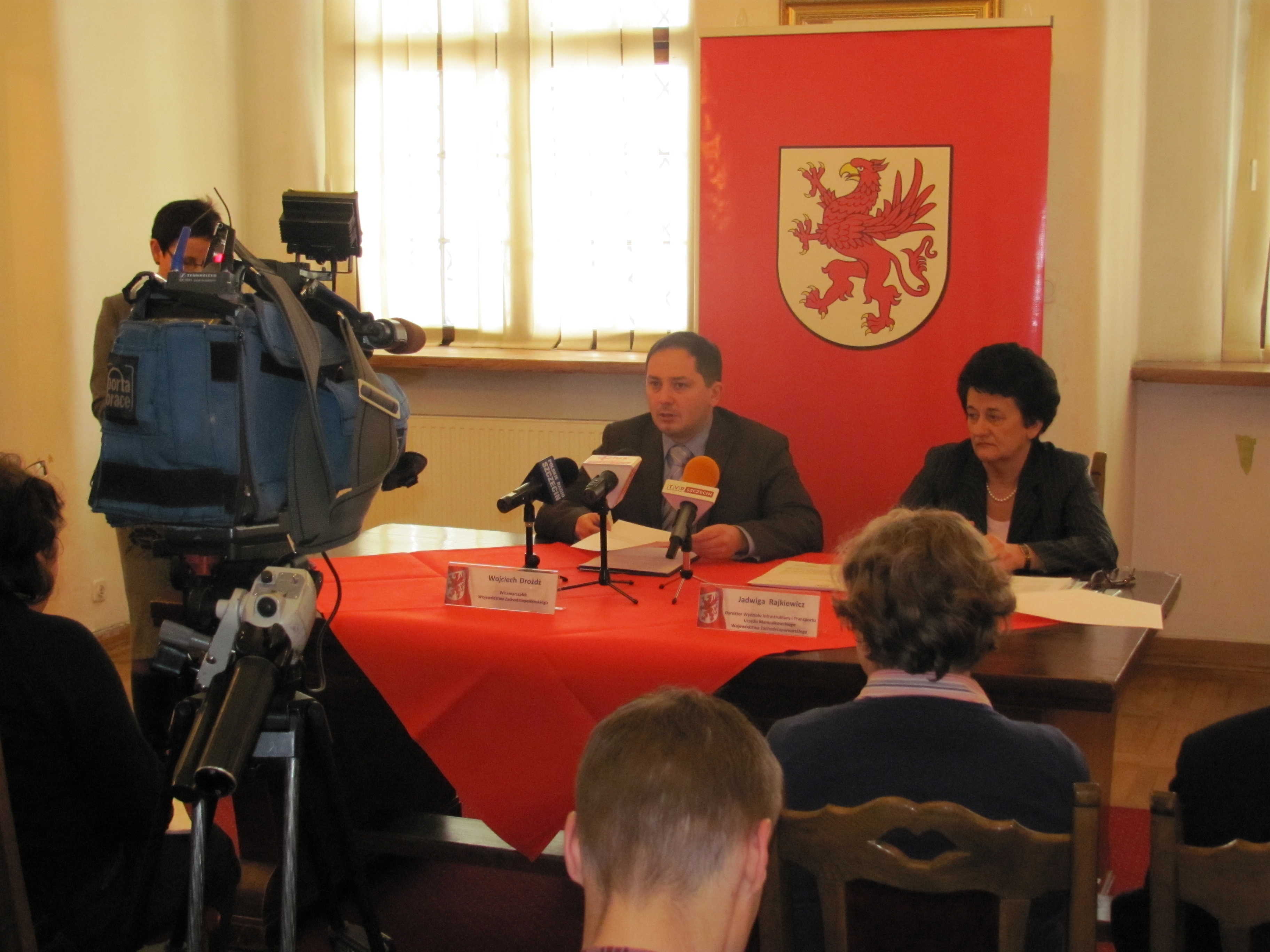 Konferencja prasowa nt. sytuacji Przewozów Regionalnych w Województwie Zachodniopomorskim z udziałem Wicemarszałka Wojciecha Drożdża