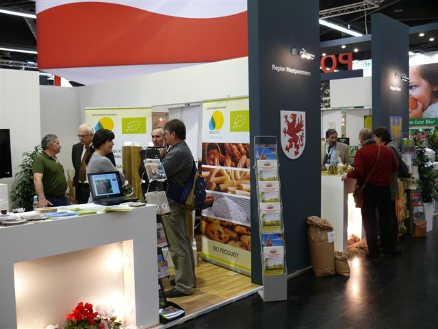 Stoisko Województwa Zachodniopomorskiego na Międzynarodowych Targach Produktów Ekologicznych BioFach w Norymberdze