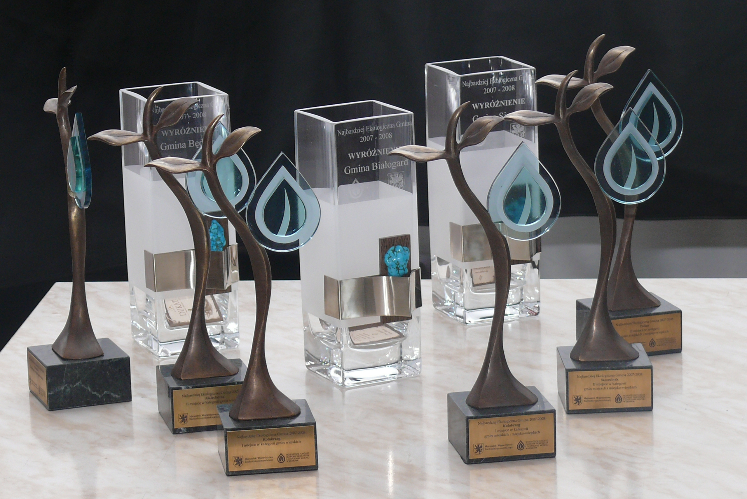Takie piękne statuetki czekały na zwycięzców.