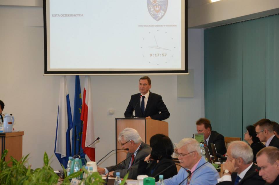 Podczas wizyty w Koszalinie wicemarszałek Województwa Zachodniopomorskiego Andrzej Jakubowski zabrał głos na sesji rady Miasta.