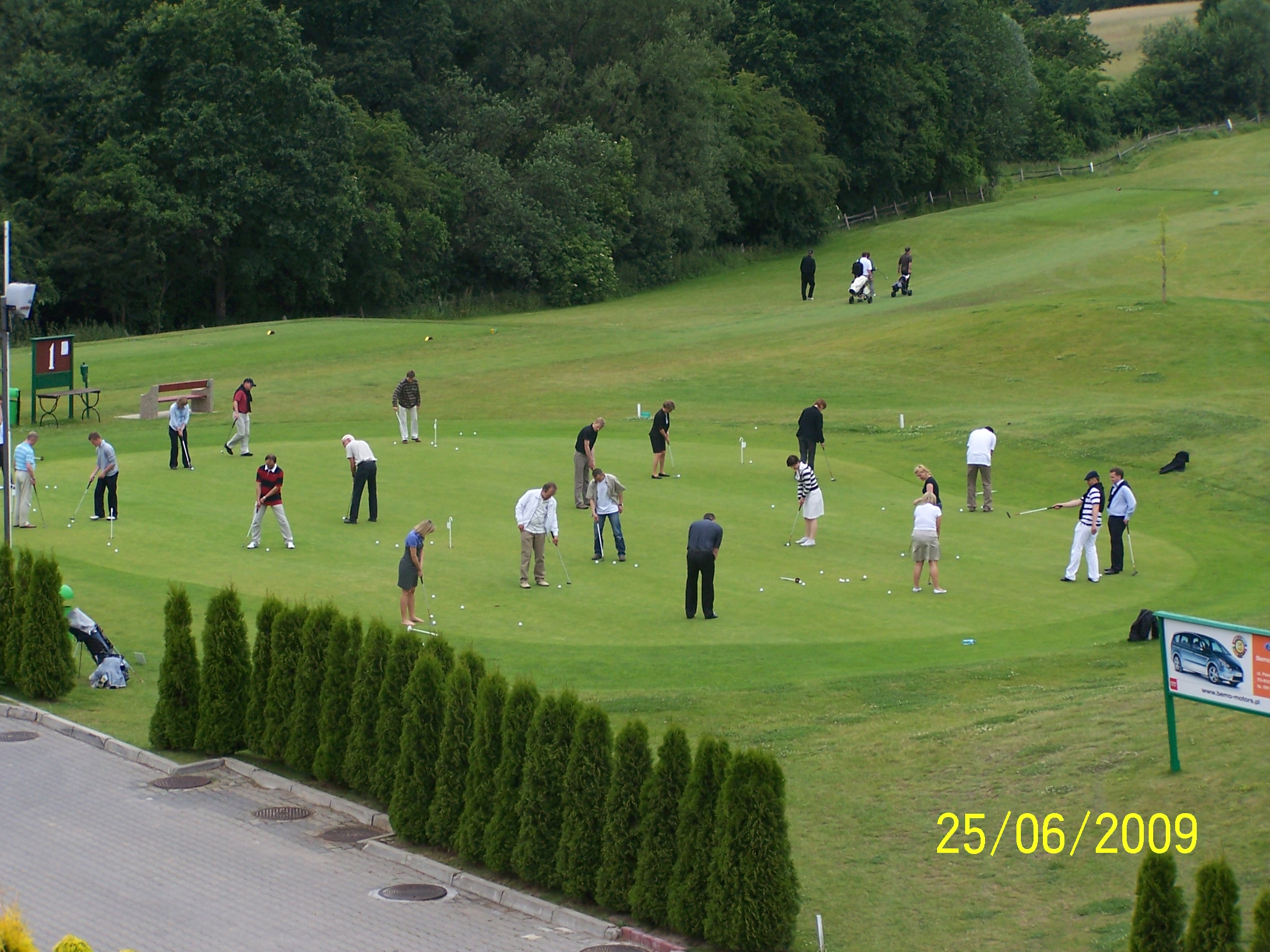 Próby na putting-green'ie