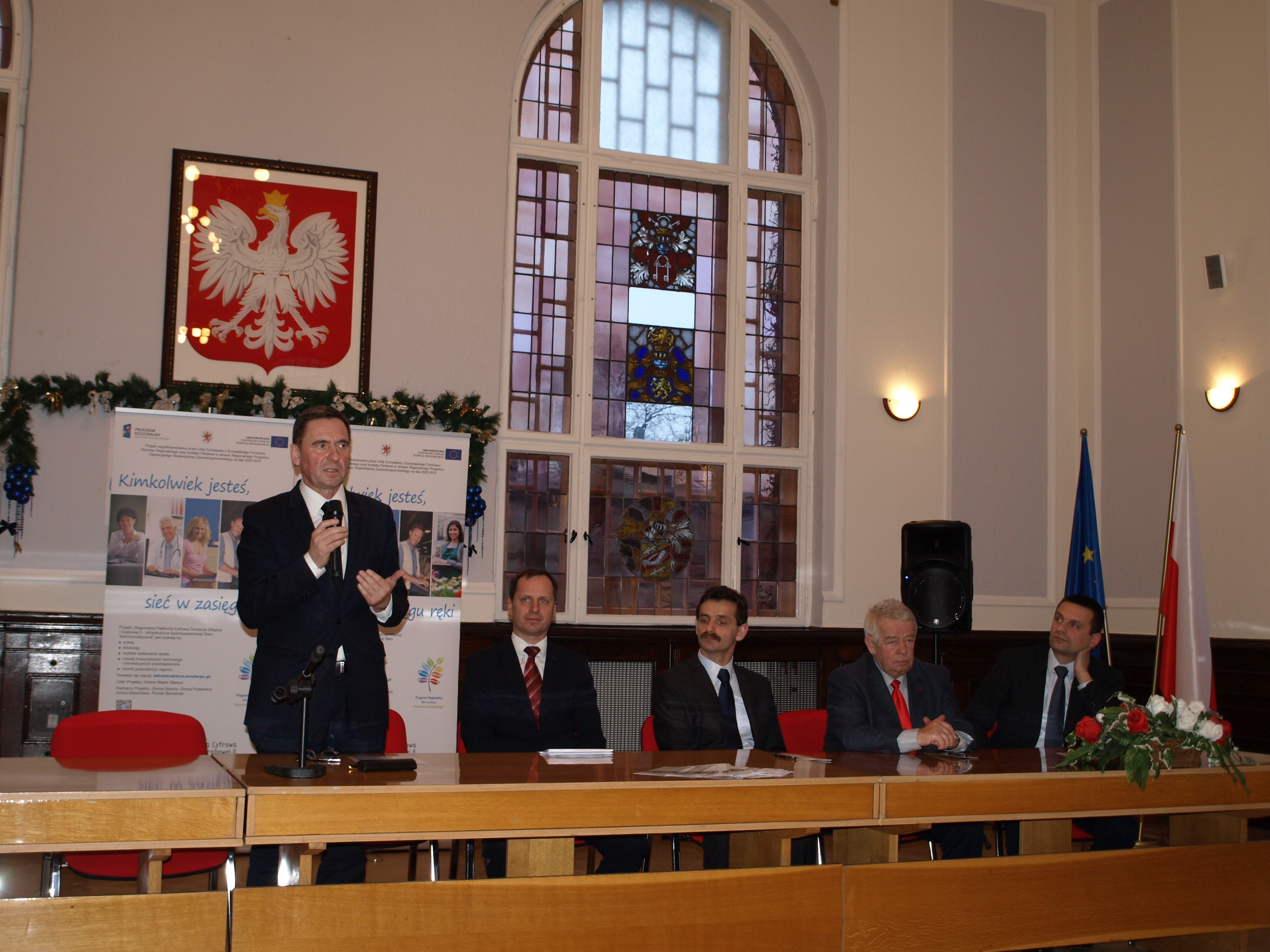 W_konferencji informacyjno-promującej projekt udział wziął wicemarszałek Województwa Zachodniopomorskiego Andrzej Jakubowski. Autor zdjęcia: Rota Sadowska - Urząd Miasta w Sławnie