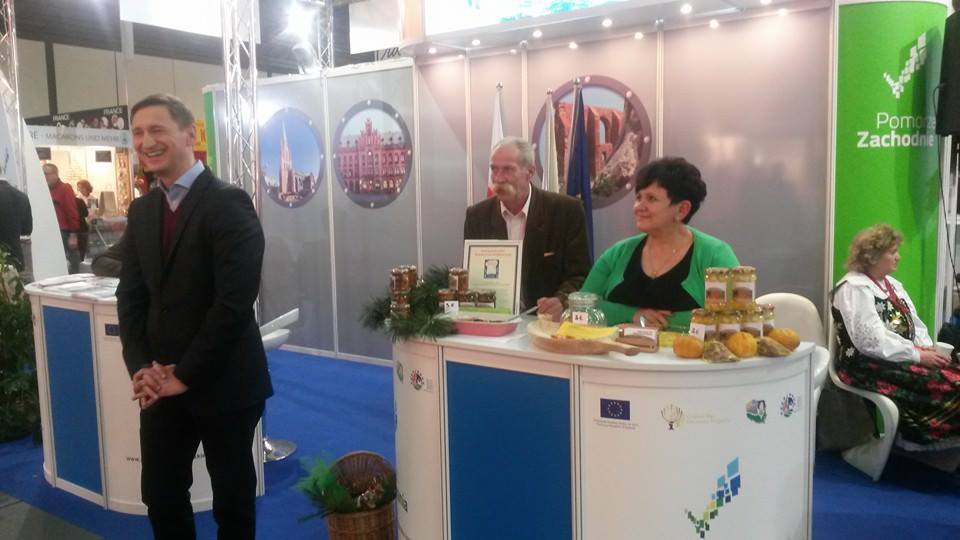 Marszałek Województwa Zachodniopomorskiego Olgierd Geblewicz odwiedził stoisko wystawiennicze Pomorza Zachodniego podczas berlińskich targów.
