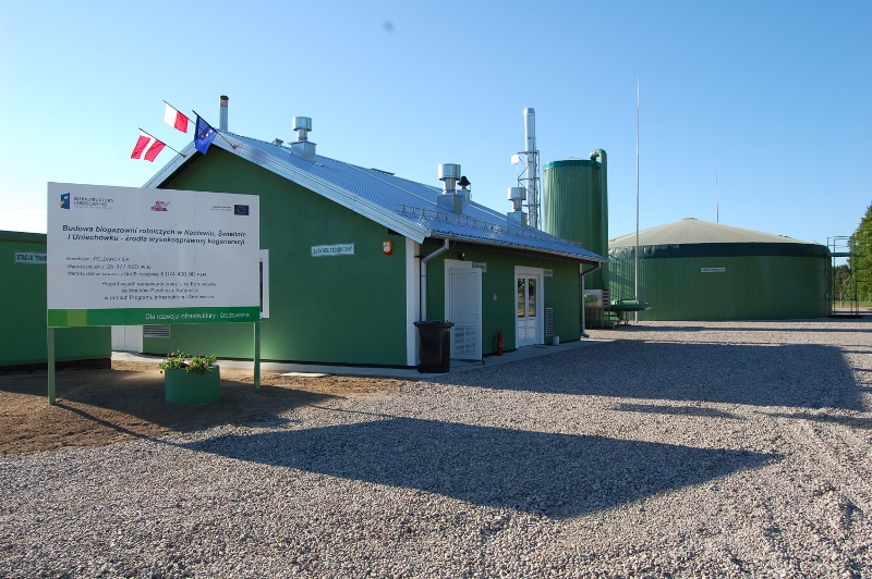 Budowa biogazowni w Nacławiu została dofinansowana z funduszy europejskich.