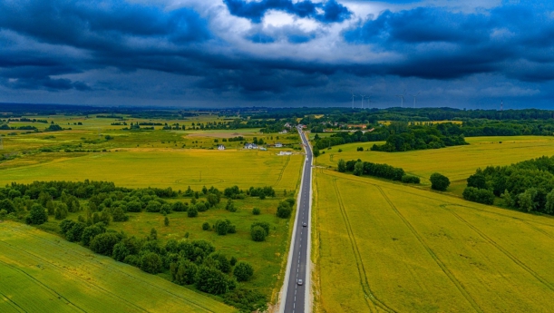 Przebudowana droga wojewódzka nr 203 od Darłowa do granicy województwa