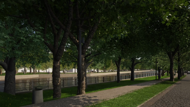 Wizualizacja zmian nabrzeży nad Parsętą w Kołobrzegu - fot. Urząd Miejskiw Kołobrzegu