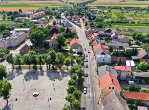widok z lotu ptaka na Suchań 