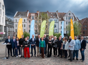 Marszałek Olgierd Geblewicz, wiceprezydent Łukasz Kadłubowski i przedstawiciele szczecińskich Rad Osiedli