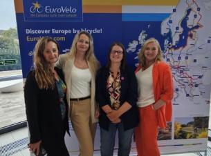 Wanda Nowotarska (druga z prawej została członkiem EuroVelo Council – rady zarządzającej rozwojem sieci tras EuroVelo w całej Europie 