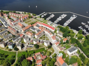 zdjęcie z lotu ptaka na Kamień Pomorski 