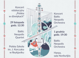 plakat promujący Polskie Impresje Islandia